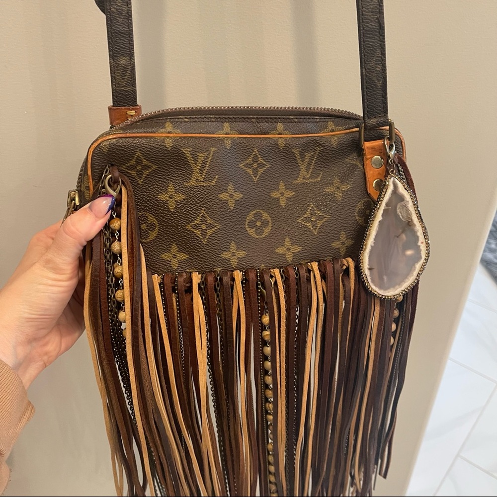 Amalfi Vintage Boho Louis Vuitton Fringe Purse